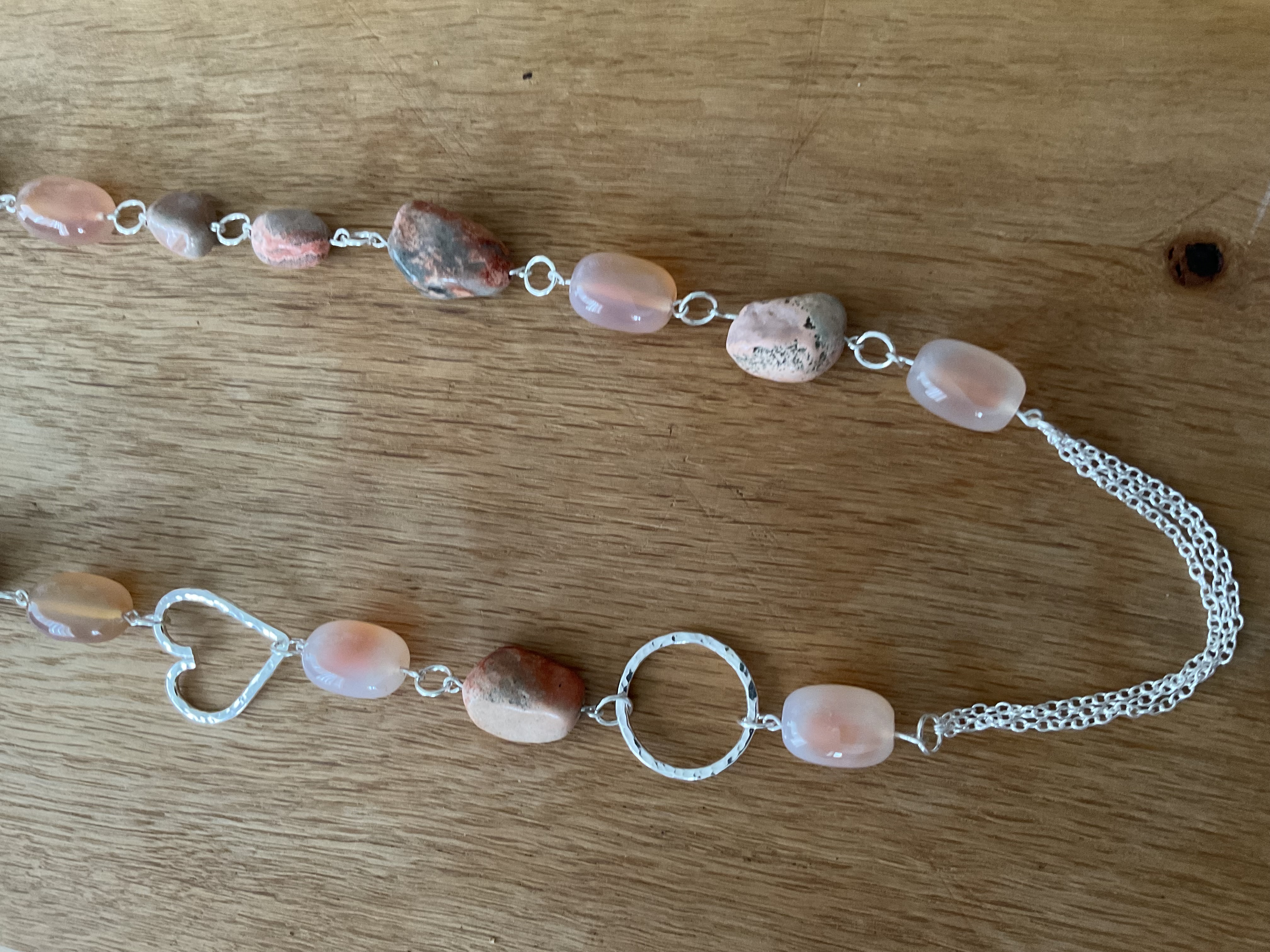 Rhodonite Gemstone Necklace - Click Image to Close